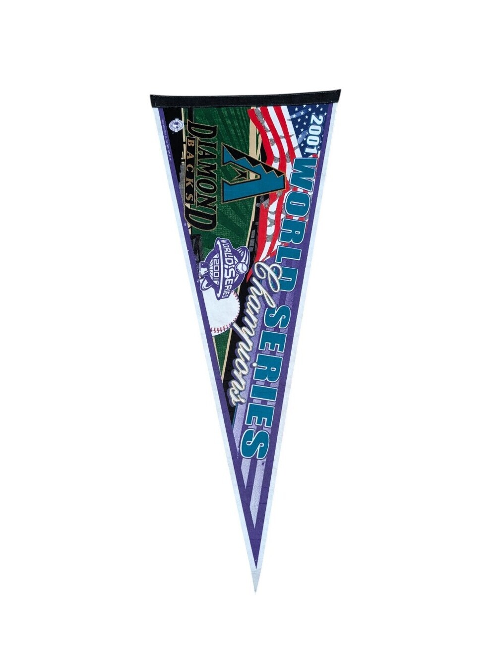 Vintage 2001 World Series Arizona Diamondbacks MLB Baseball Pennant
